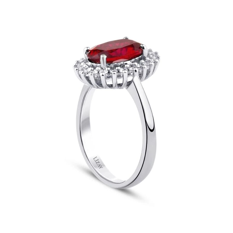 1.87 ct. Diamant Rubin Ring