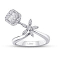 0.44 ct. Diamant Blumen Baguette Ring