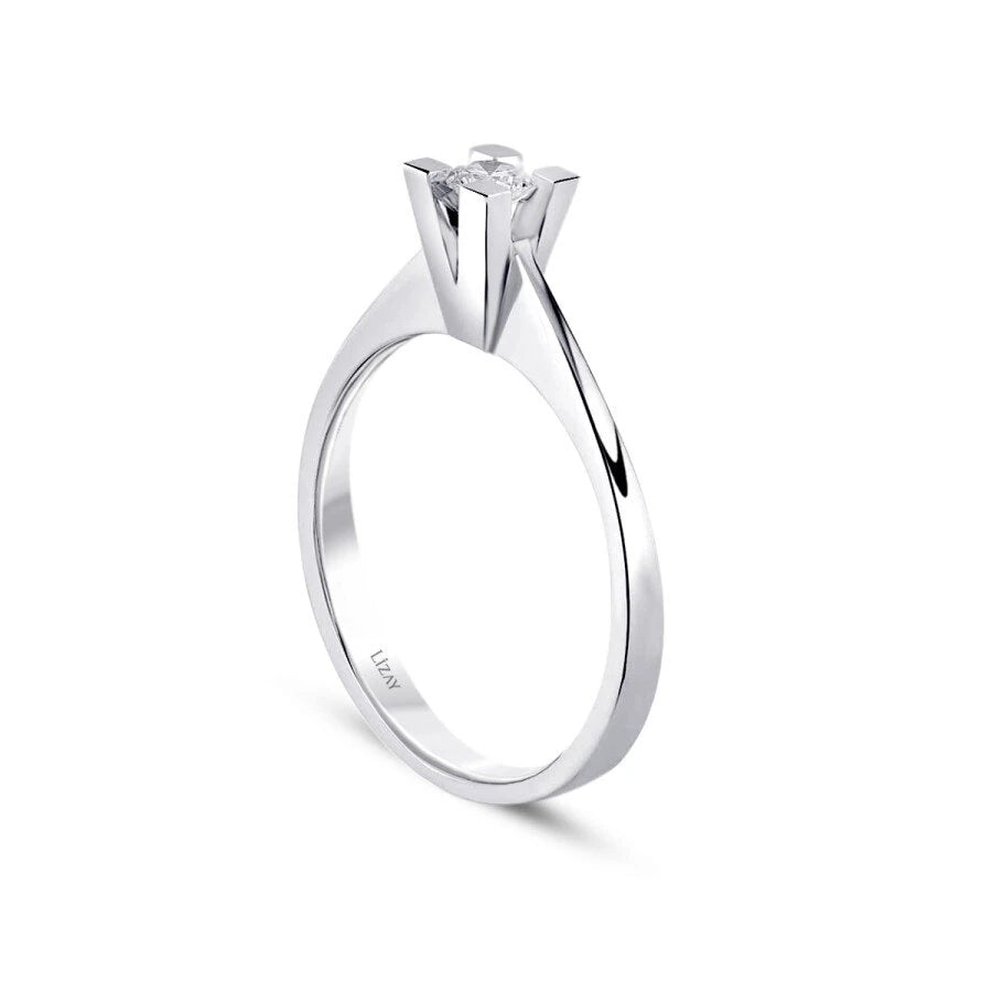 0.10 ct. Diamant Rund Solitär Verlobungsring