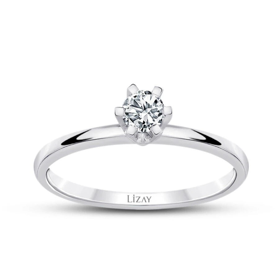 0.25 ct. Diamant Rund Solitär Verlobungsring