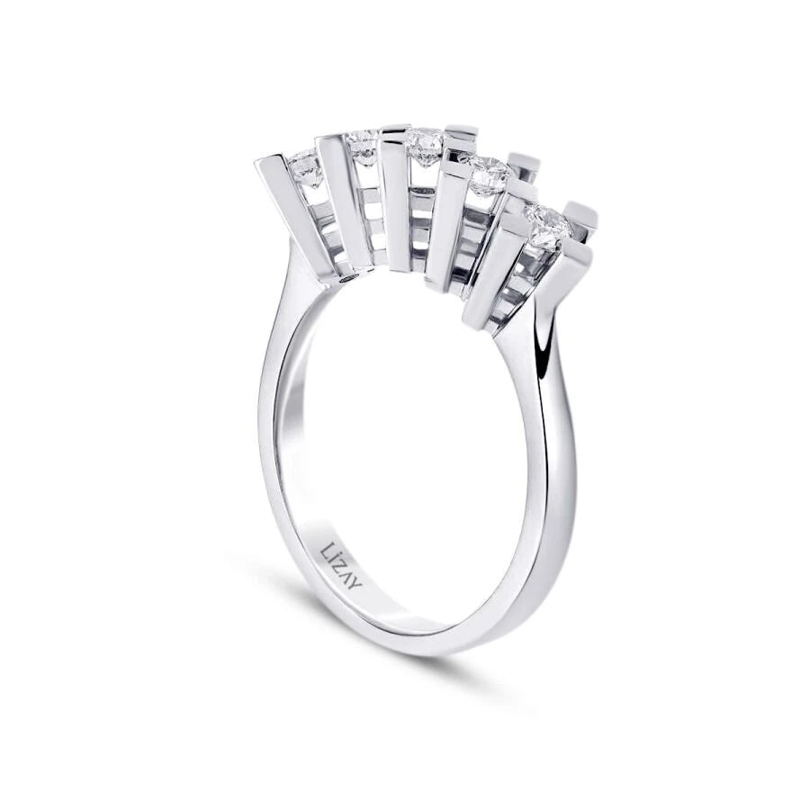 0.80 ct. Diamant Fünf-Stein Ring