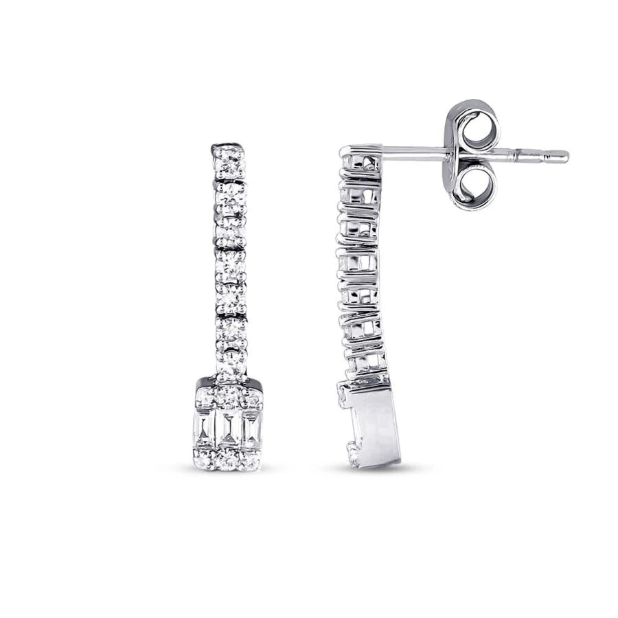 0.43 ct. Diamant Baguette Ohrringe