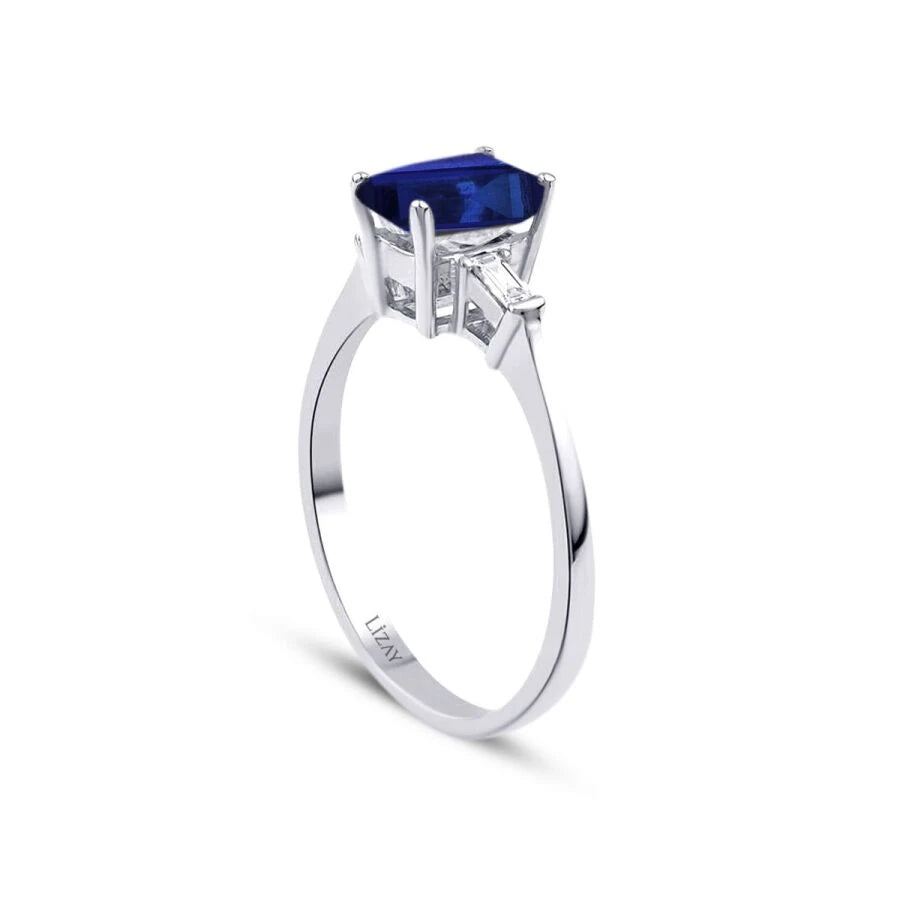 0.71 ct. Diamant Saphir Ring