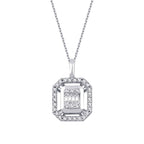 0.14 ct. Diamant Baguette Halskette