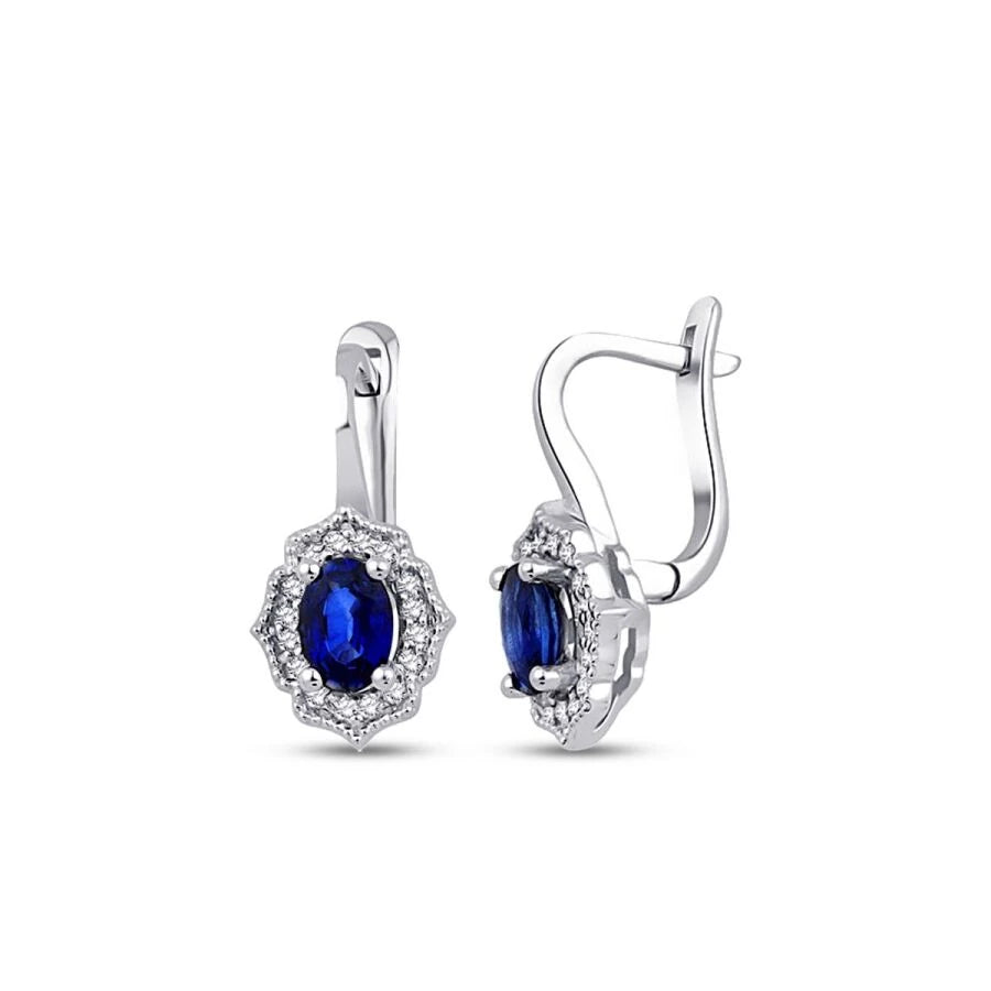 1.13 ct. Diamant Saphir Ohrringe