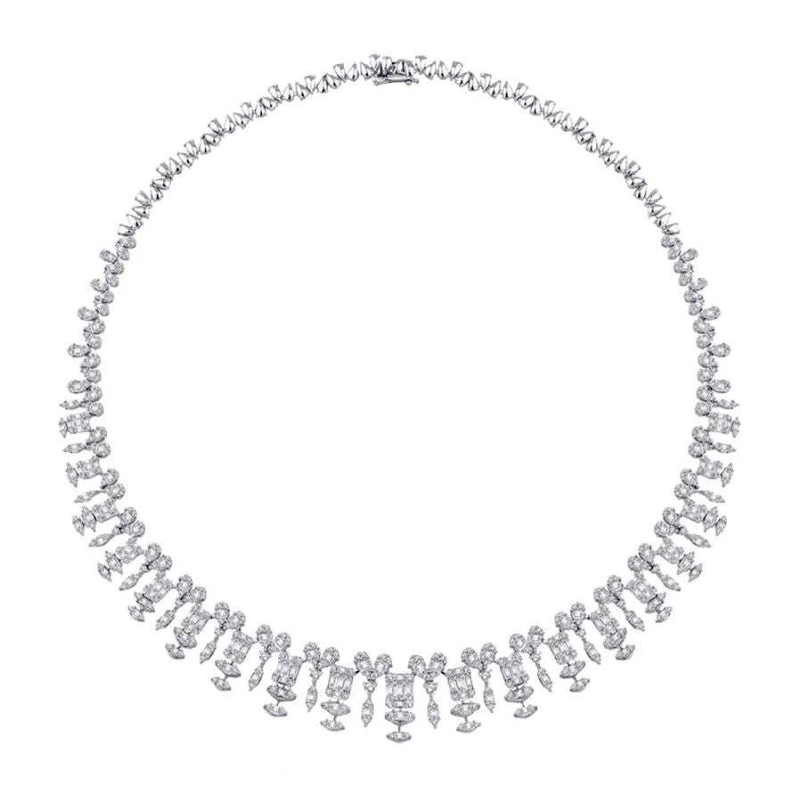 13.55 ct. Diamant Baguette Halskette