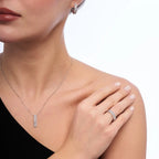 0.63 ct. Diamant Halb-Eternity Ring