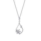 0.63 ct. Diamant Blumen Baguette Halskette
