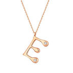 0.04 ct. Diamant E-Buchstabe Halskette