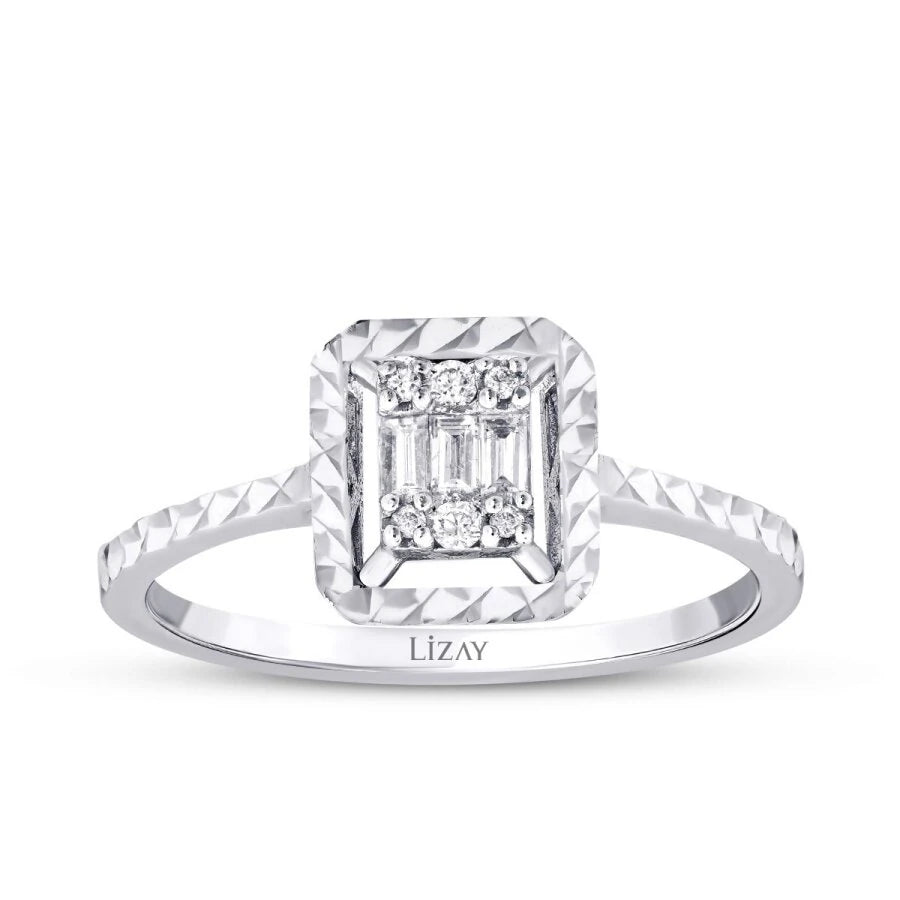 0.12 ct. Diamant Baguette Ring