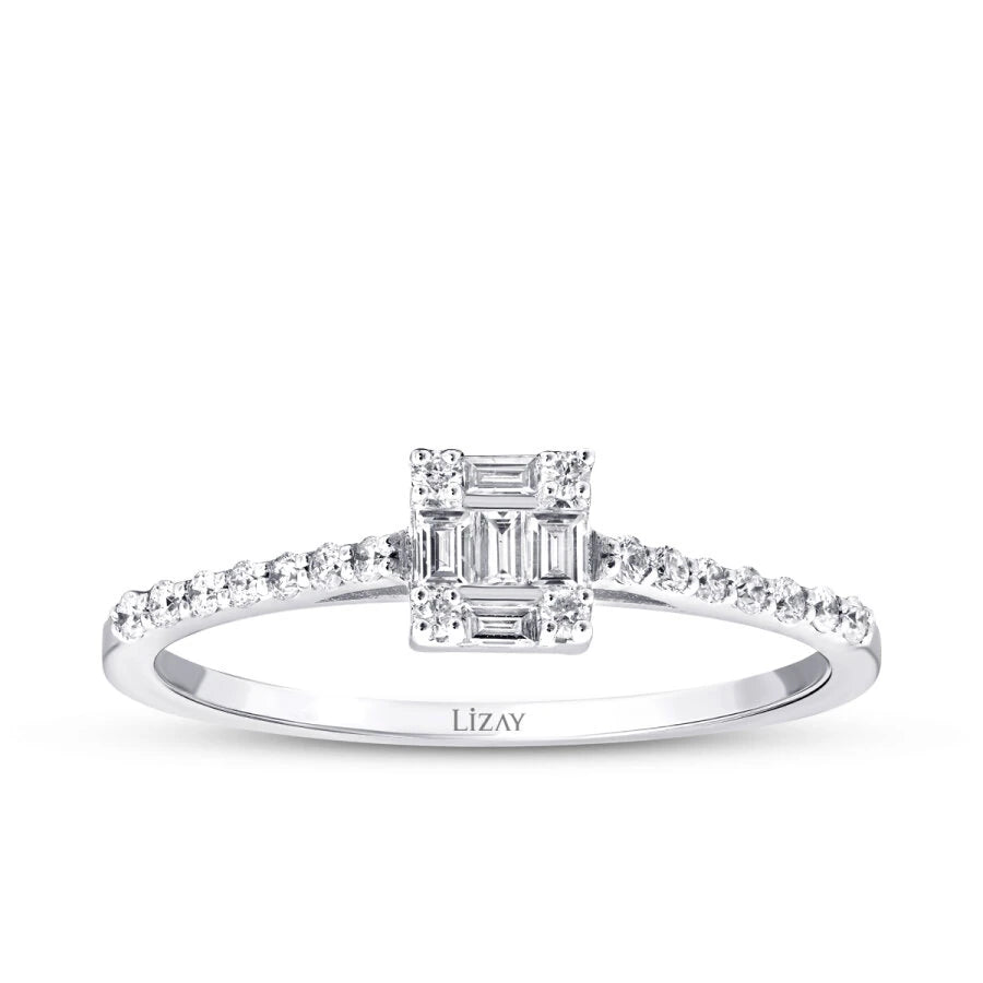 0.21 ct. Diamant Baguette Ring