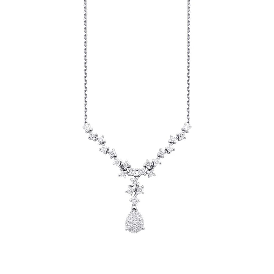 0.54 ct. Diamant Tropfen Trend Halskette