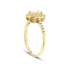 0.69 ct. Diamant Smaragd Ring