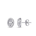 0.14 ct. Diamant Baguette Ohrringe