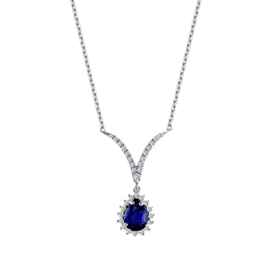 0.95 ct. Diamant Saphir Halskette