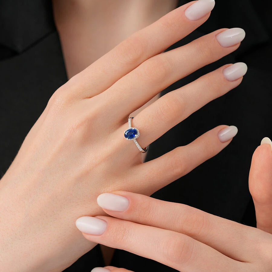 4.64 Karat Diamant Saphir Set