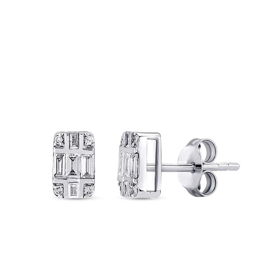 0.25 ct. Diamant Baguette Ohrringe