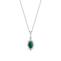 0.45 ct. Diamant Smaragd Halskette