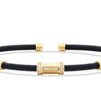 Gold Herren Armband mit Zylinderdetail