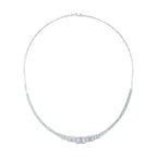 Gold Baguette Halskette in Reihe