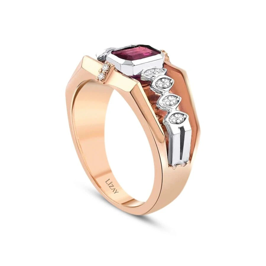 0.82 ct. Diamant Rubin Ring