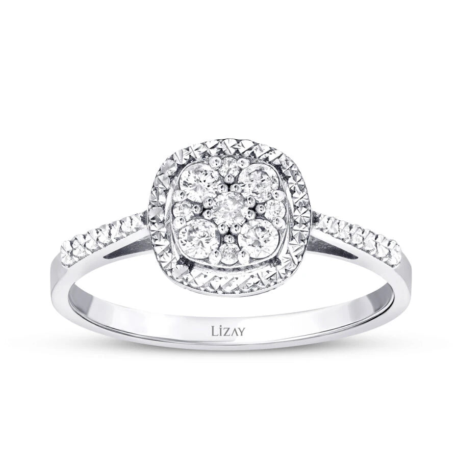 0.21 ct. Diamant Effekt Stein Ring