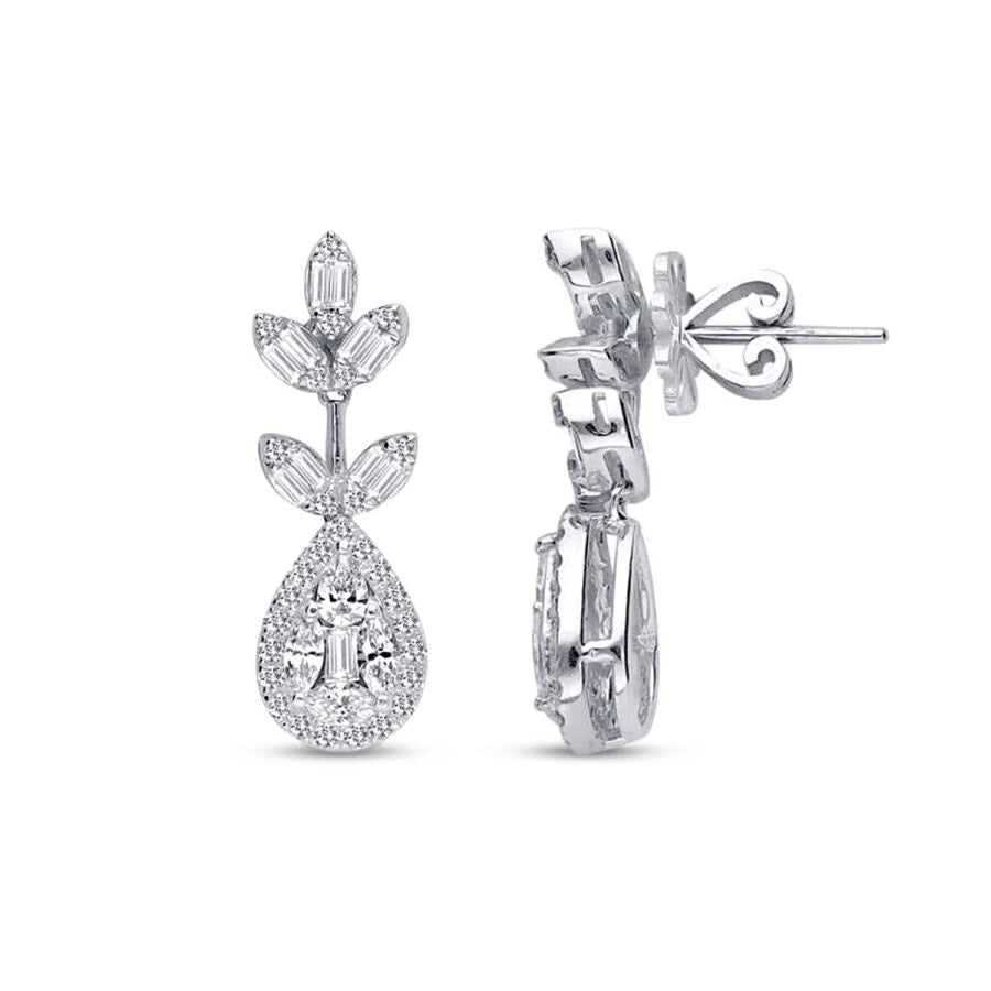 1.34 ct. Diamant Baguette Ohrringe