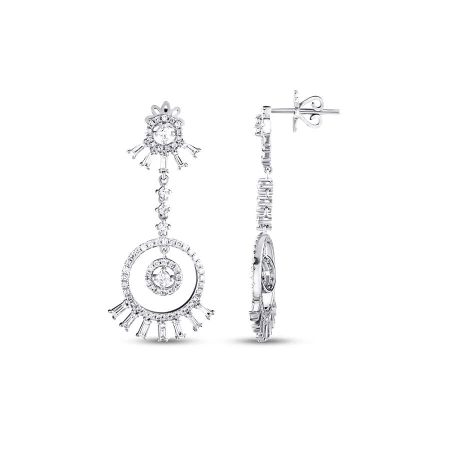 1.44 ct. Diamant Baguette Ohrringe