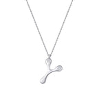 0.04 ct. Diamant Y-Buchstabe Halskette