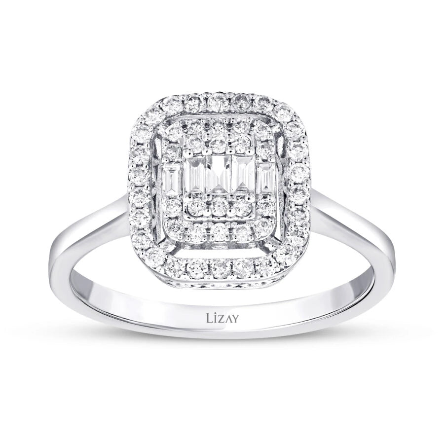 0.18 ct. Diamant Baguette Ring