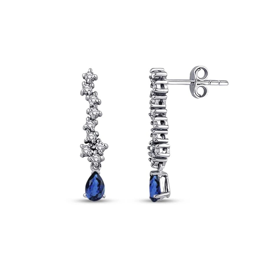 0.75 ct. Diamant Saphir Ohrringe