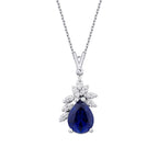 2.22 ct. Diamant Saphir Halskette