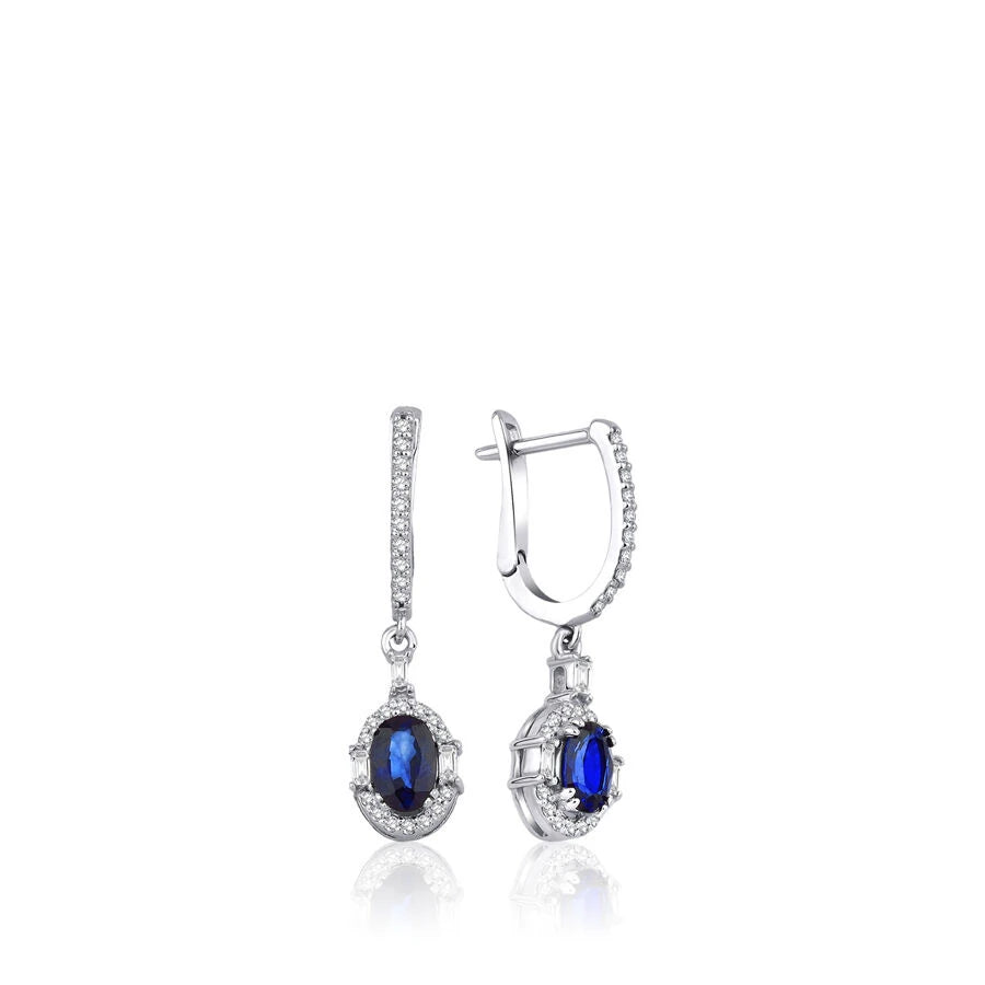 1.40 ct. Diamant Saphir Ohrringe