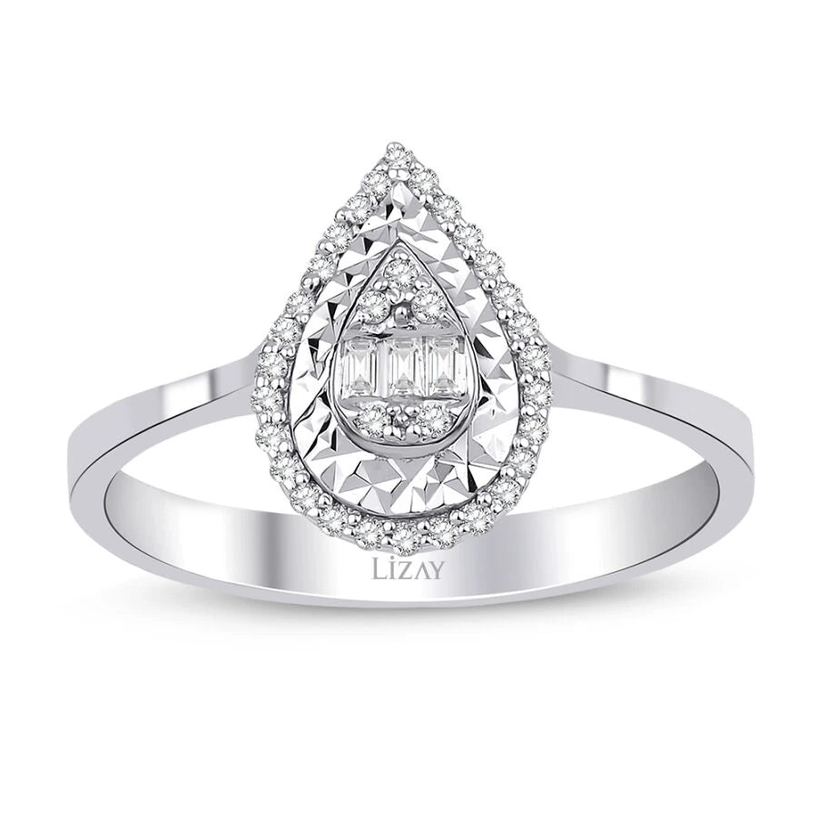 0.11 ct. Diamant Baguette Ring