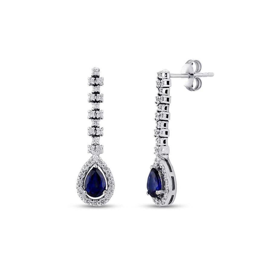 1.58 ct. Diamant Saphir Ohrringe