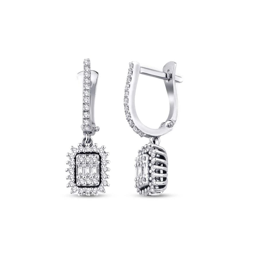0.57 ct. Diamant Baguette Ohrringe