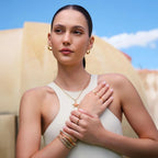 Gold Roter Emaille Armreif