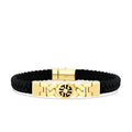 Gold Herren Armband mit Symbol und Kette