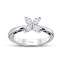 0.39 ct. Diamant Blumen Marquise Ring