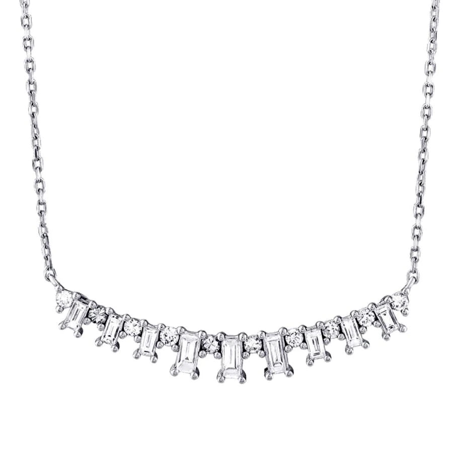 0.72 ct. Diamant Baguette Halskette