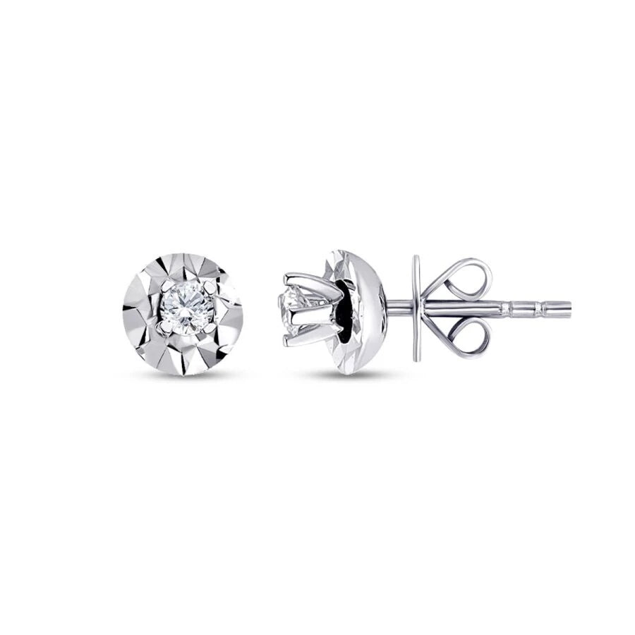 0.22 ct. Diamant Solitär Ohrringe