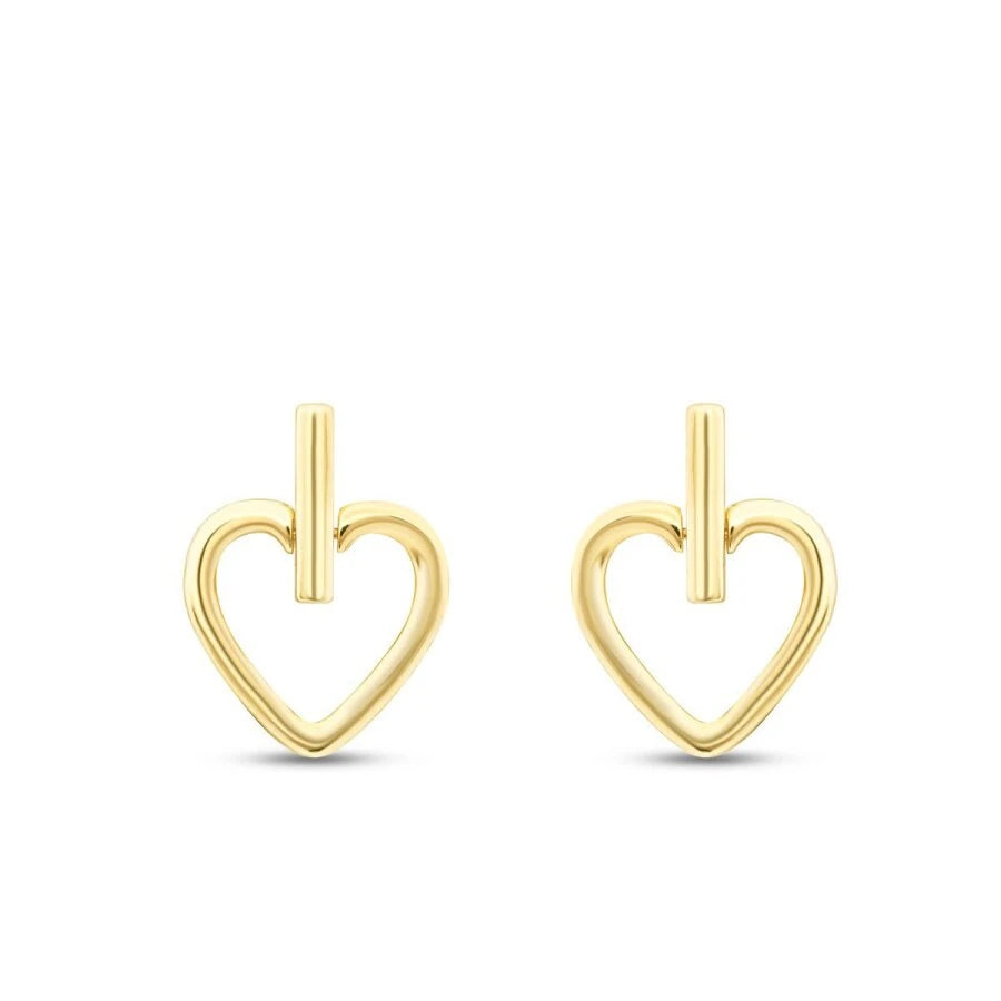 Gold Ohrringe in Herzform