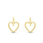 Gold Ohrringe in Herzform