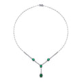 2.84 ct. Diamant Smaragd Halskette