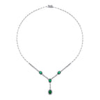 2.84 ct. Diamant Smaragd Halskette
