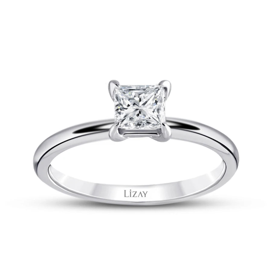 0.40 ct. Diamant Prinzessin Solitär Verlobungsring