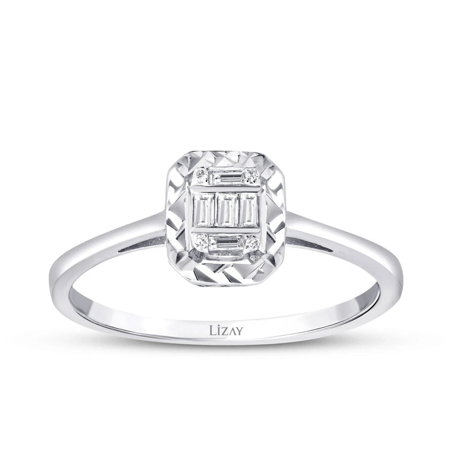 0.09 ct. Diamant Baguette Ring