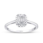 0.09 ct. Diamant Baguette Ring