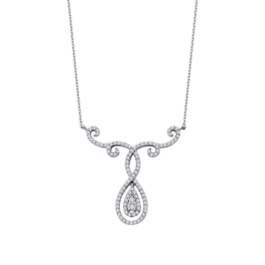 0.43 ct. Diamant Trend Tropfen Halskette
