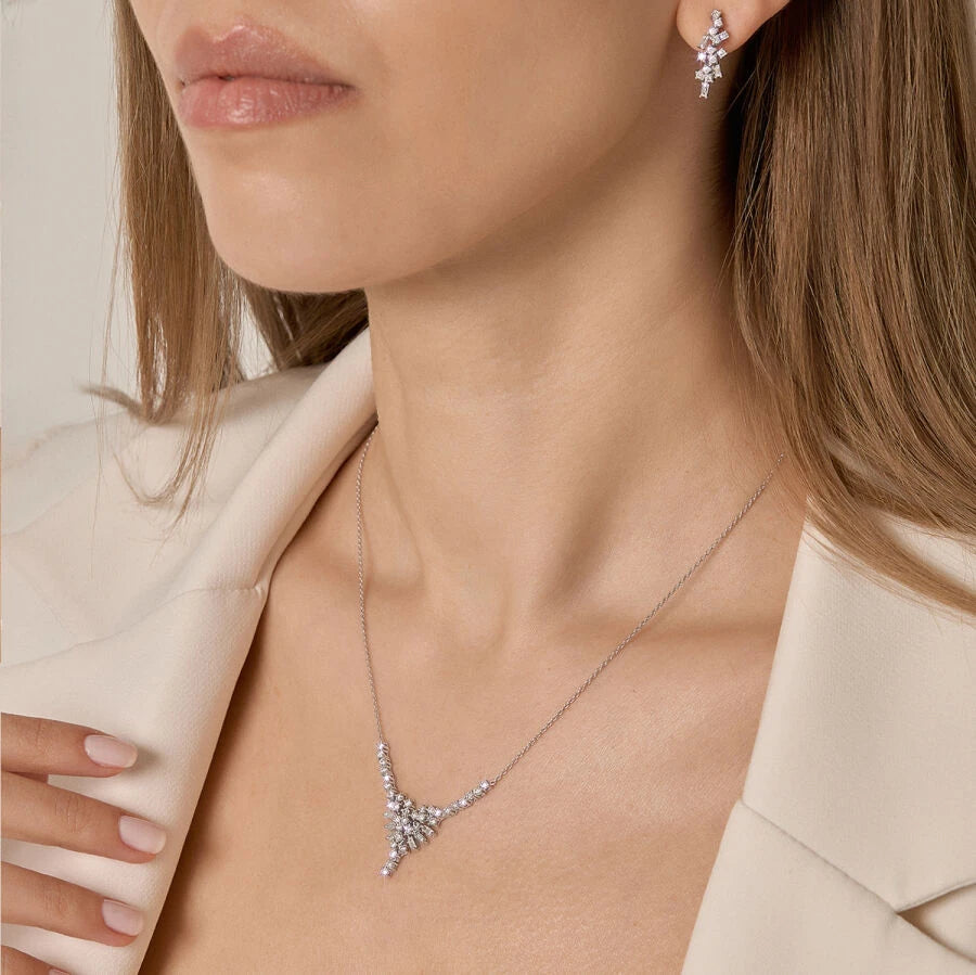 1.14 ct. Diamant Baguette Halskette